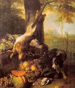 Francois Desportes Still Life with Dead Hare and Fruit France oil painting reproduction